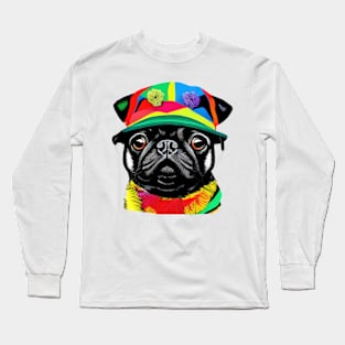 pug with hat Long Sleeve T-Shirt